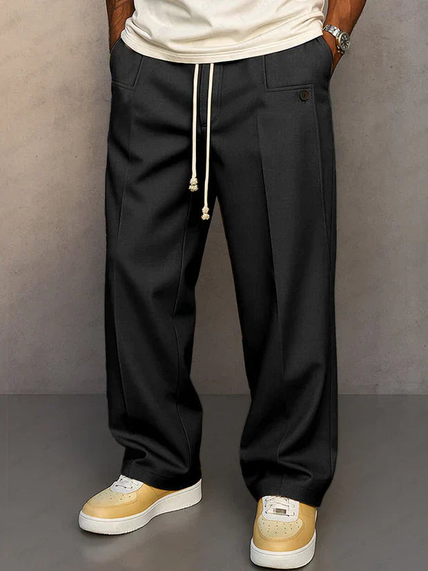 Pantalones elegantes con cordón ajustable